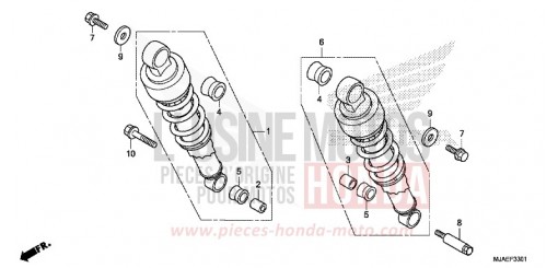 KISSEN, HINTEN (VT750C2B/C2S) VT750C2BE de 2014